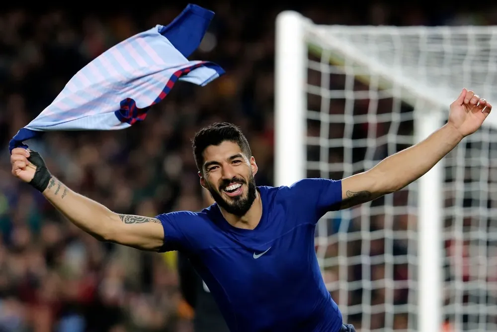 Luis Suárez, marcó ante Atlético de Madrid, su gol 450 como profesional