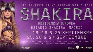 Los conciertos de Shakira anunciados para septiembre en Madrid.