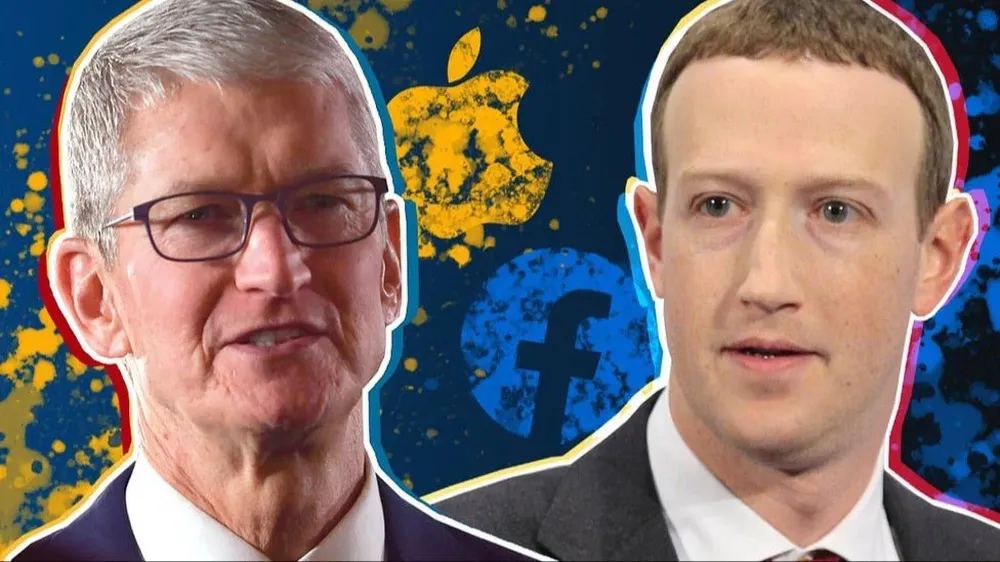 El presidente ejecutivo de Apple, Tim Cook, y el fundador de Facebook, Mark Zuckerberg, están en posturas encontradas por el tema de la privacidad en internet