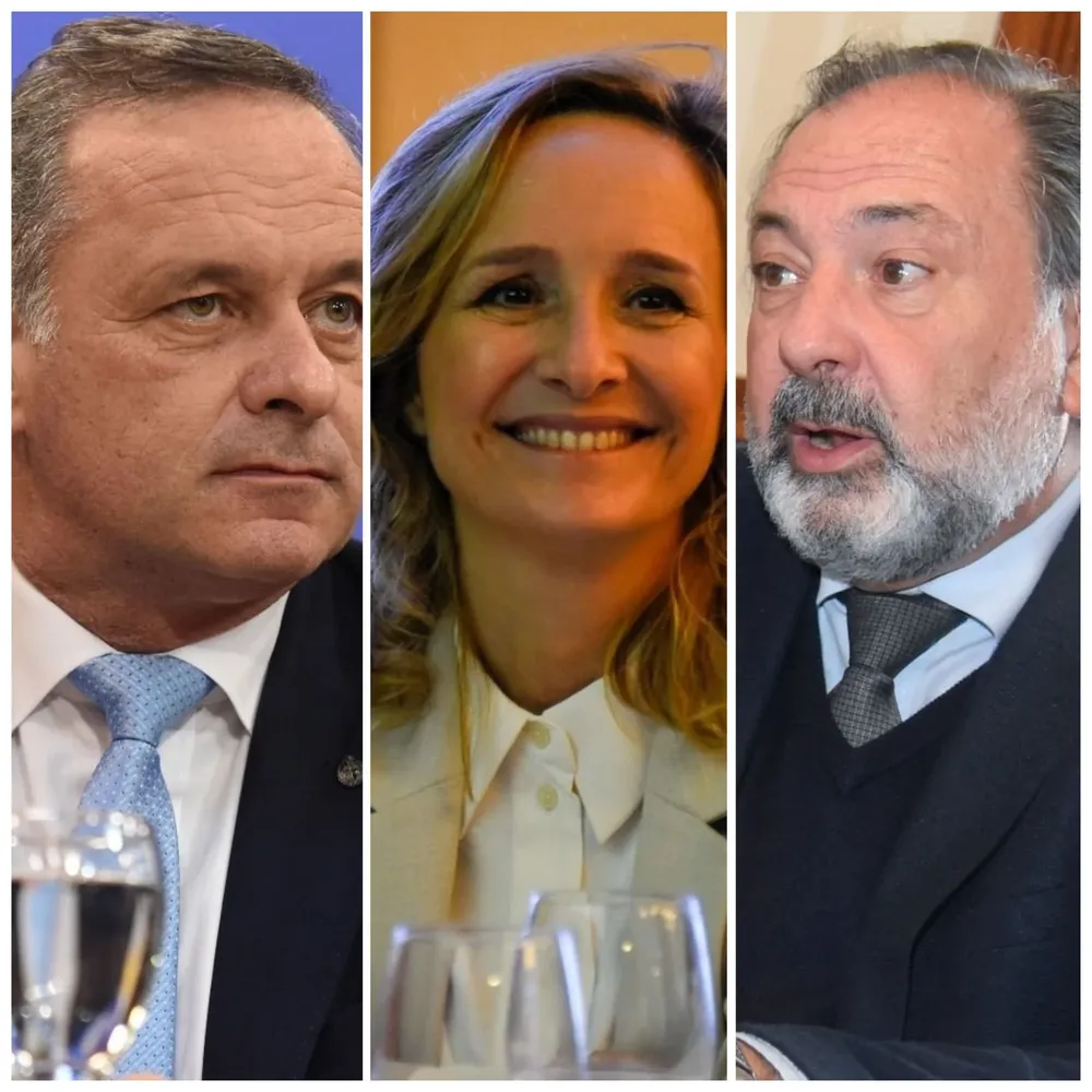 Candidatos del Partido Nacional, Álvaro Delgado, Laura Raffo y Jorge Gandini