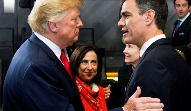 El presidente de EE.UU. Donald Trump y el presidente español, Pedro Sánchez.
