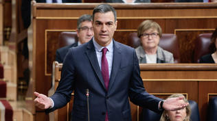 Pedro Sánchez, presidente del Gobierno español, en el Congreso.