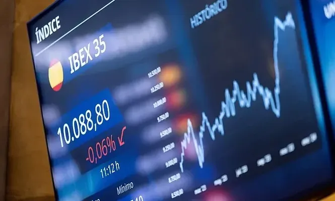 Panel de la Bolsa de Madrid