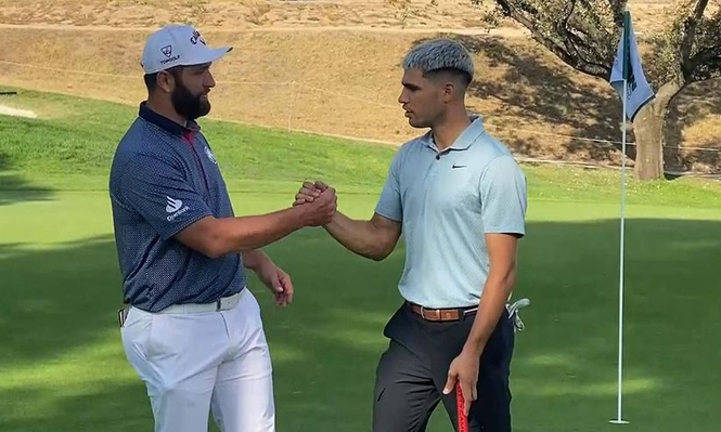 Carlos Alcaraz y Jon Rahm