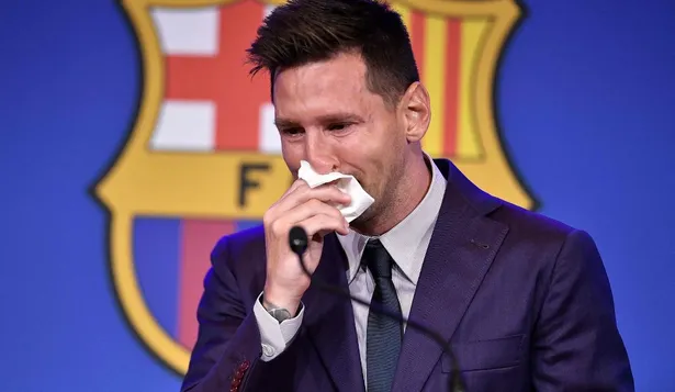 Messi en su despedida de Barcelona