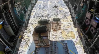 El Ejército del Aire lanza con éxito 12 toneladas de comida en Gaza