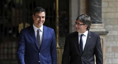 Pedro Sánchez y Carles Puigdemont