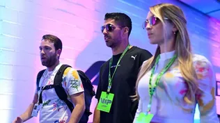 Luis Suárez y Sofía Balbi en el GP de Miami