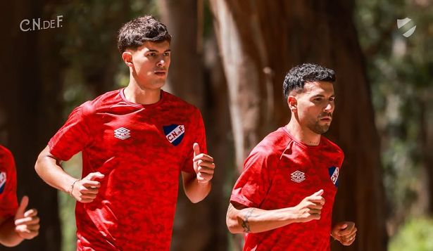 Mateo Rivero y Gabriel Báez en la pretemporada de Nacional