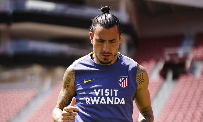 &nbsp;José María Giménez durante un entrenamiento este martes en Los Ángeles&nbsp;