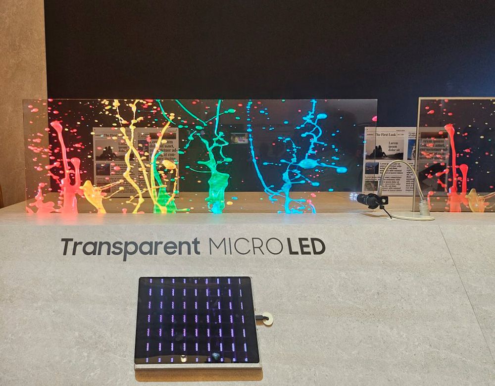 Samsung presentó en enero de este año sus nuevas pantallas microled transparentes