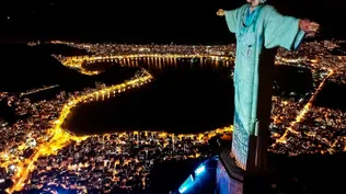 Vista aérea de la estatua del Cristo Redentor