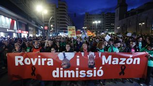 Una imagen de la masiva manifestación en Valencia.
