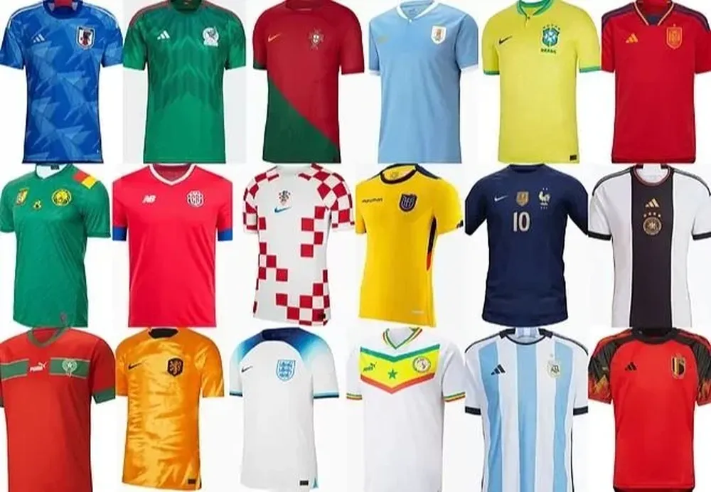 Algunas de las camisetas que estarán en Qatar 2022