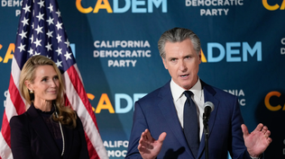 Gavin Newsom y su esposa, Jennifer Siebel