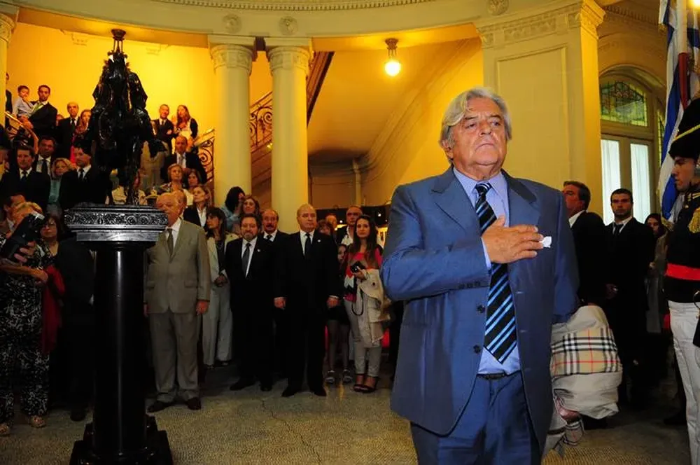 Lunes 3. El expresidente Luis Alberto Lacalle en la asunción del nuevo presidente de la Suprema Corte de Justicia.