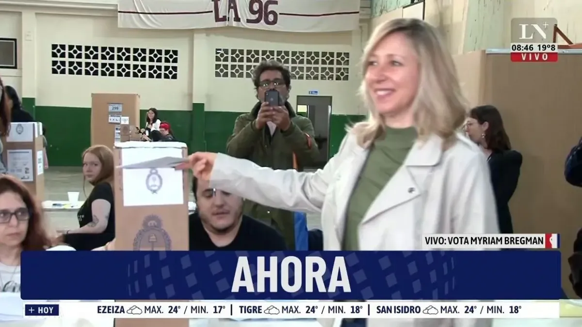 Myriam Bregman fue la primera candidata en votar