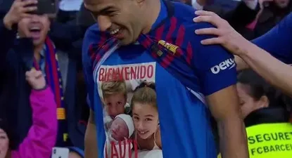 Suárez le dedicó su gol en el clásico a Lautaro, su nuevo hijo