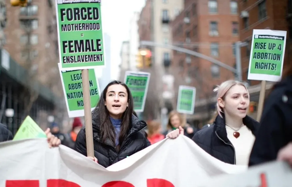 Manifestación sobre el aborto en Estados Unidos