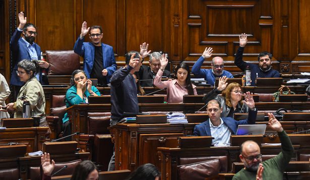 Archivo. Bancada del Frente Amplio durante la votación del proyecto de Presupuesto