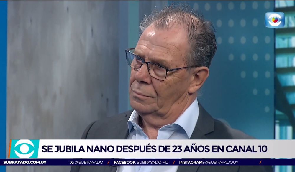 Nano Folle se despide de Subrayado de Canal 10