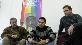 Raúl Turri, Adrián Russo y Sergio Miranda, de la Cámara de Comercio y Negocios LGBT