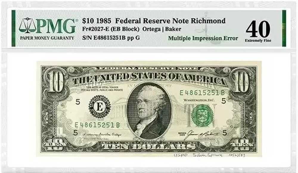 La rareza del billete de 10 dólares lo convierte en un objeto de deseo en el mercado numismático.  