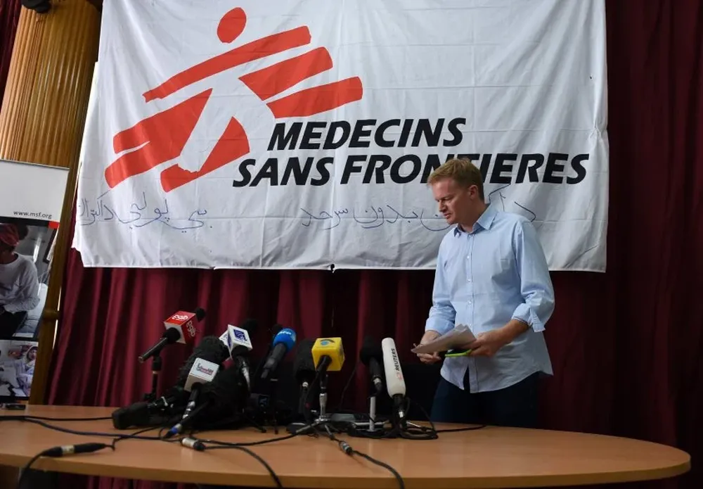 Conferencia de prensa de Médicos sin Fronteras en Afganistán