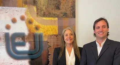 Facundo Márquez junto a Andrea Roth