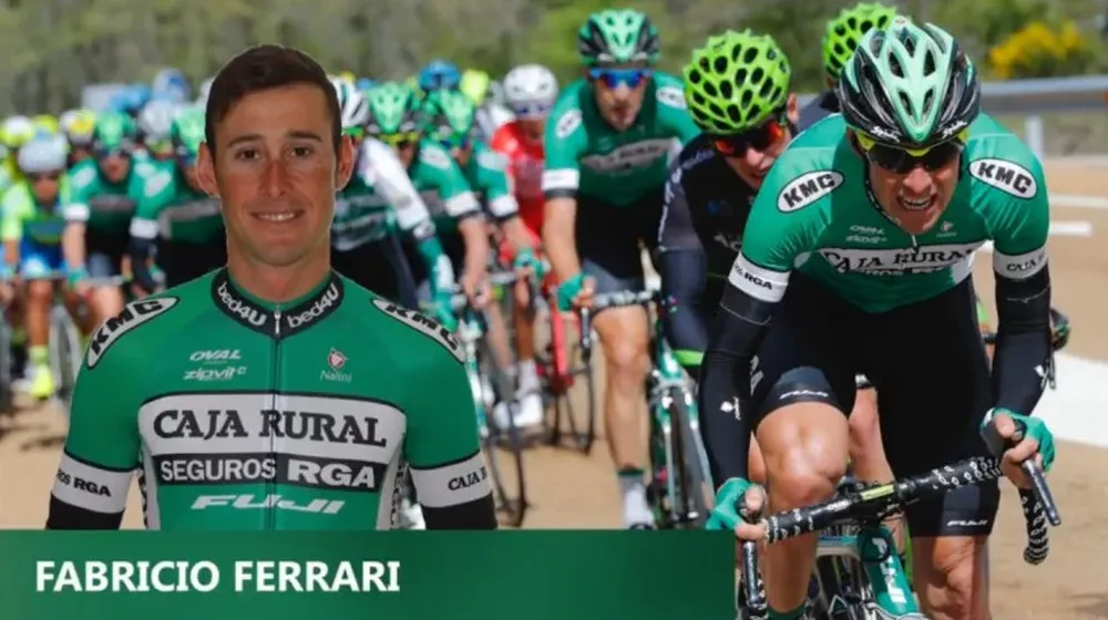 Fabricio Ferrari en el anuncio de Caja Rural para la Vuelta 2017