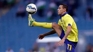 Fabián Estoyanoff con la camiseta de Al Nassr de Arabia Saudita