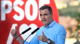 Pedro Sánchez habla en un acto del PSOE.  Pedro Sánchez habla en un acto del PSOE.