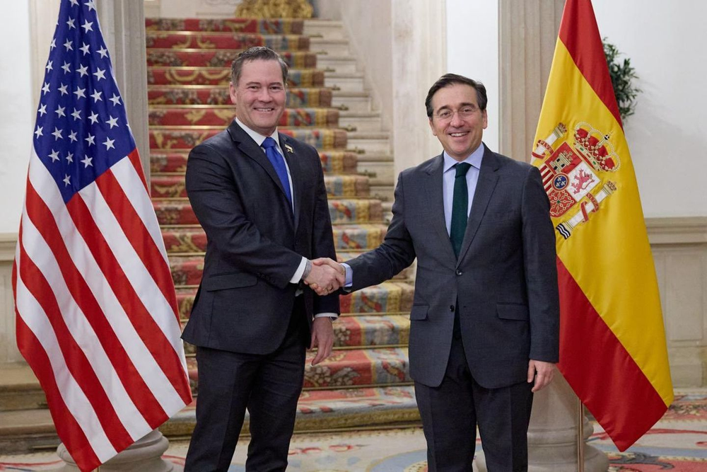 Michael Waltz y José María Albares, en Madrid