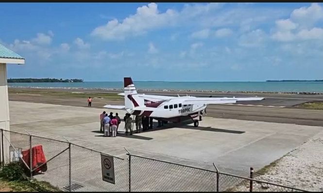 El avión secuestrado en Belice