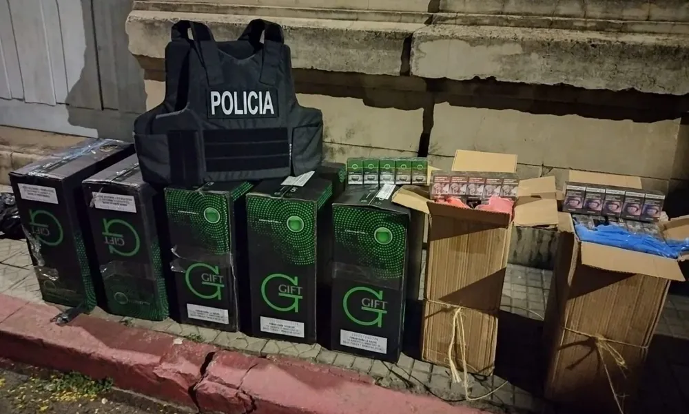 Las cajas de cigarrillos de contrabando incautadas en Salto
