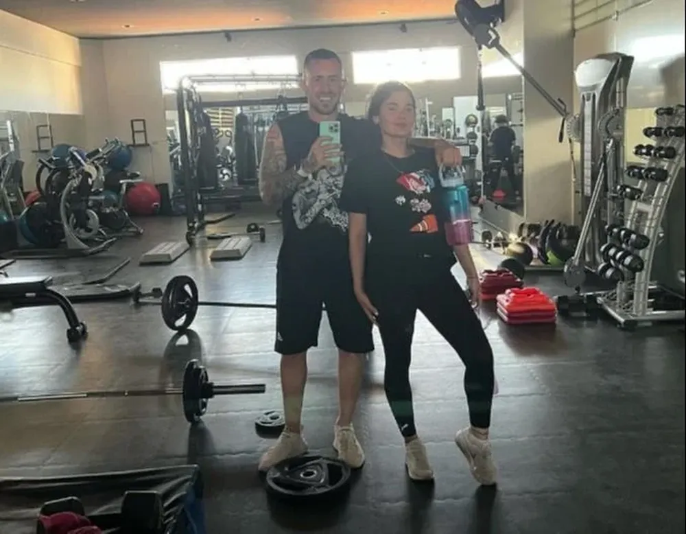 Rodrigo Amaral mostró su entrenamiento junto a su pareja y tuvo un guiño para Nacional