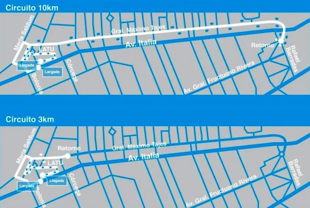 Recorrido de la LATU 10k