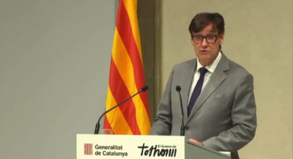 Salvador Illa al hacer el anuncio