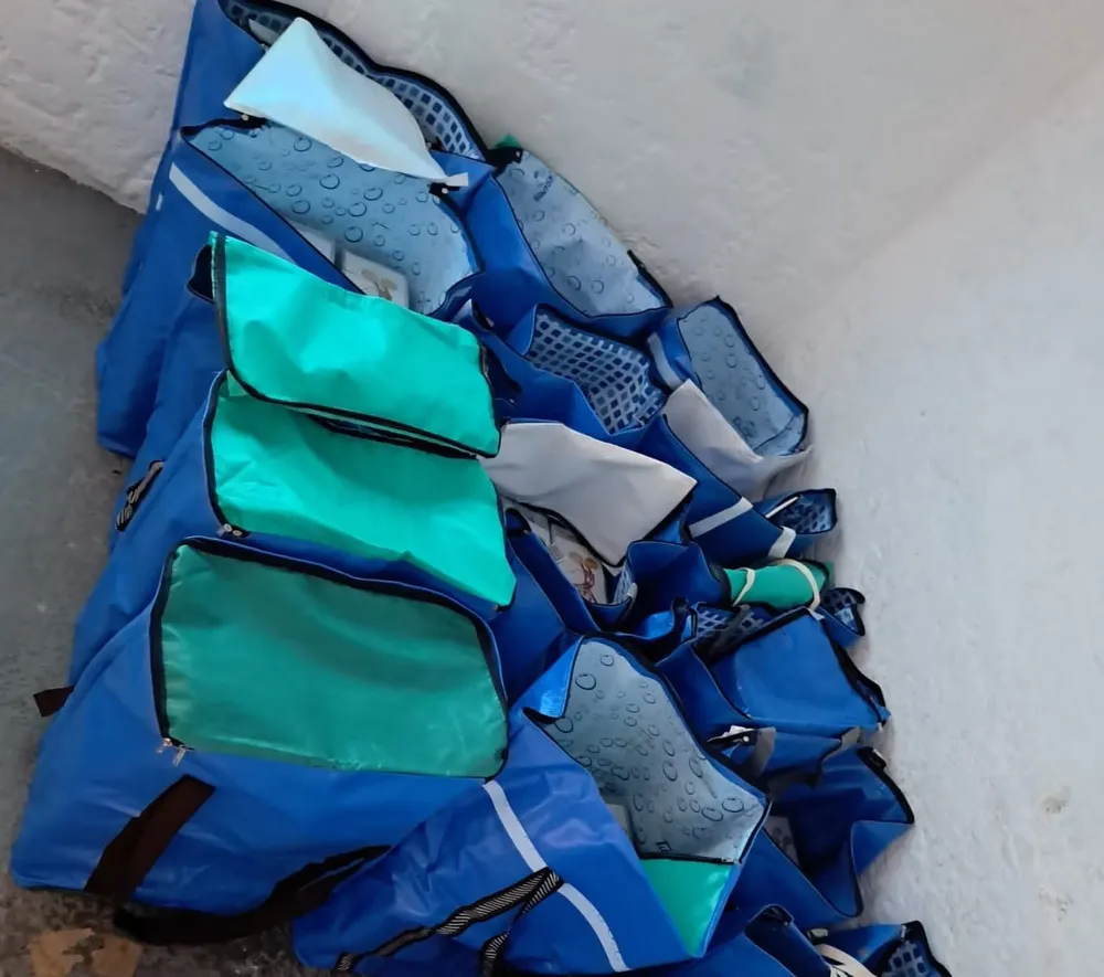 La cocaína incautada estaba escondida en bolsos