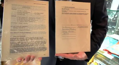 El documento subastado por la casa londinense Sothebys
