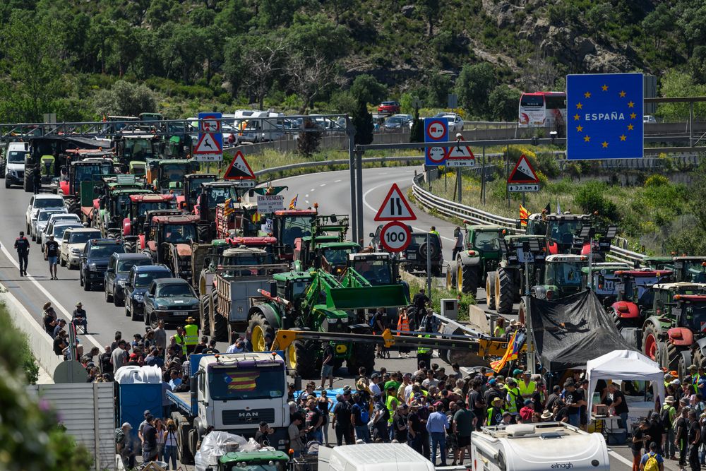 Agricultores protestan en Europa.