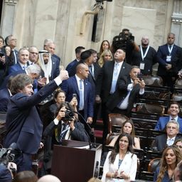 Javier Milei durante el discurso de apertura de sesiones ordinarias del Congreso.