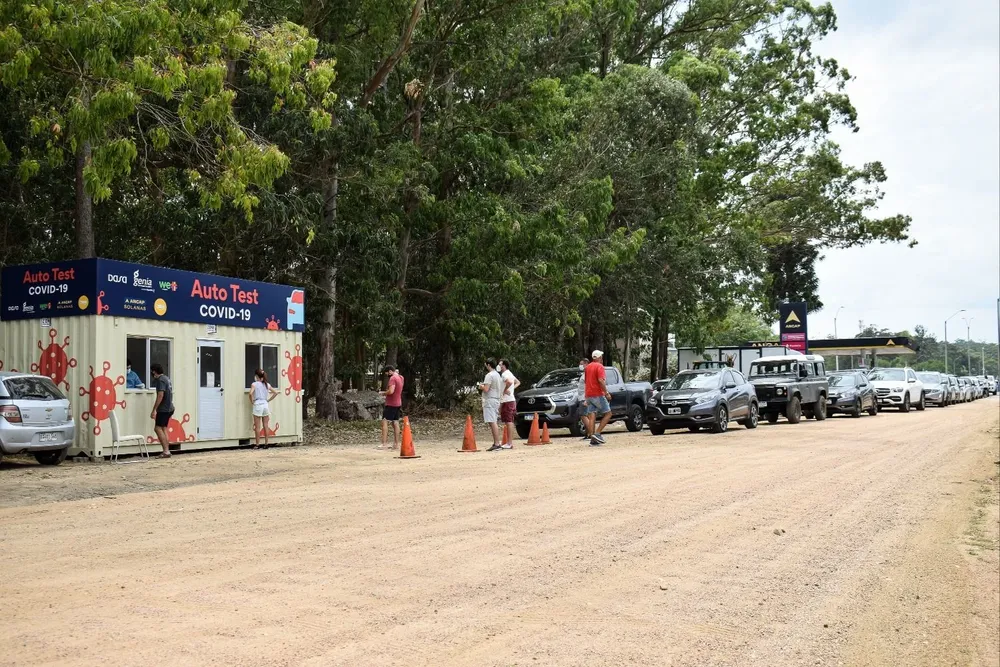 Autotest en Punta Ballena.