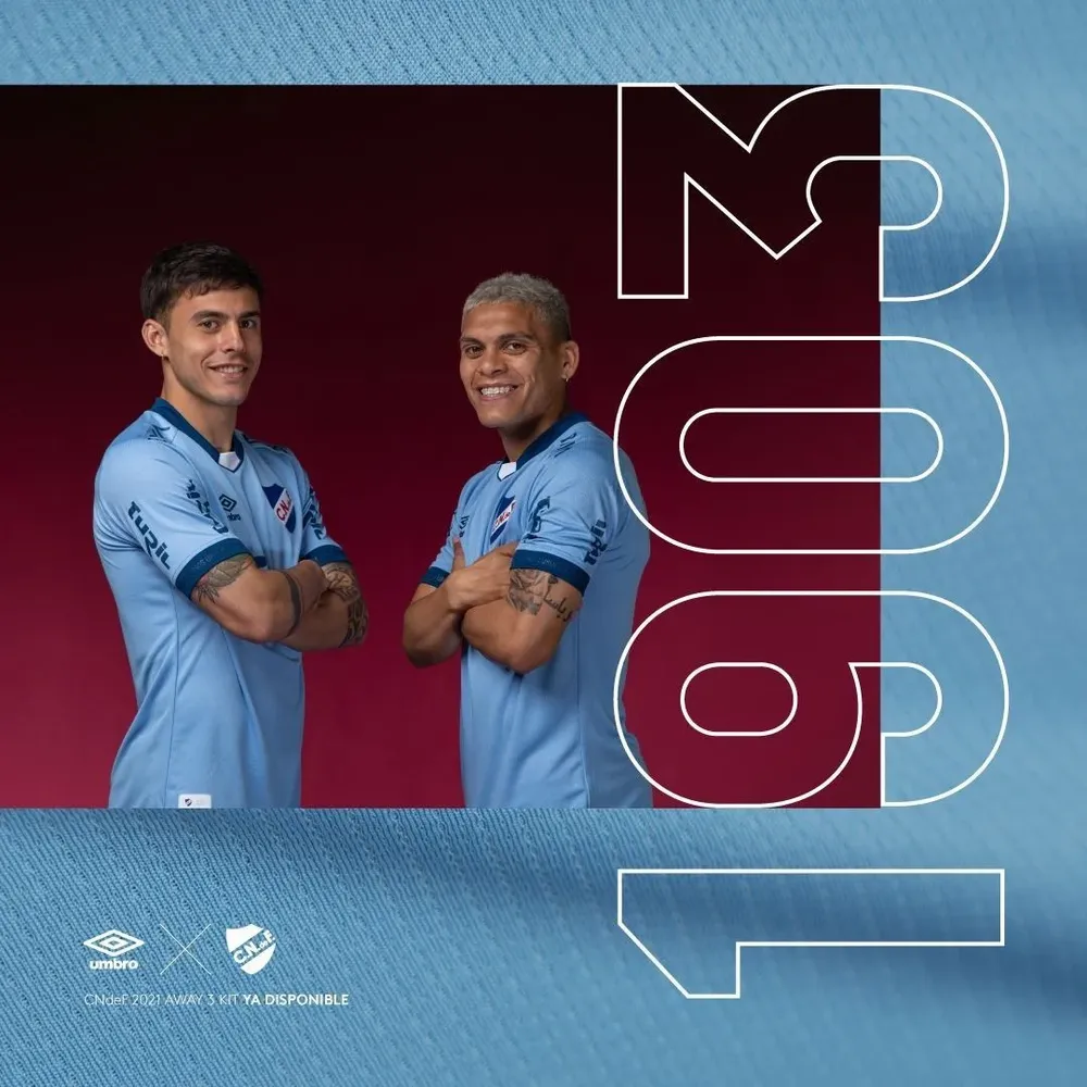 La nueva camiseta celeste de Nacional