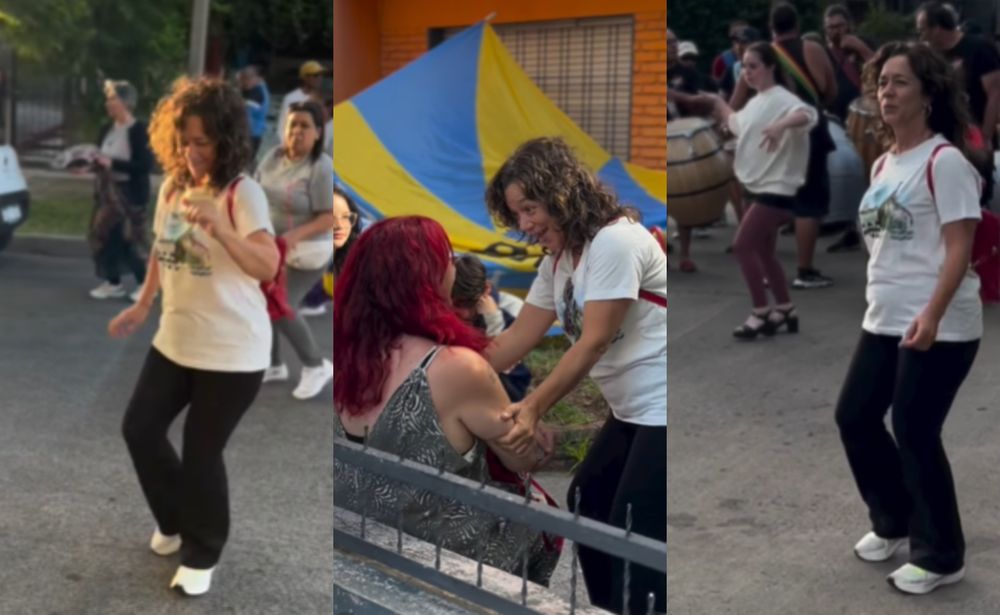 Laura Alonsopérez en el ensayo de la comparsa Balelé
