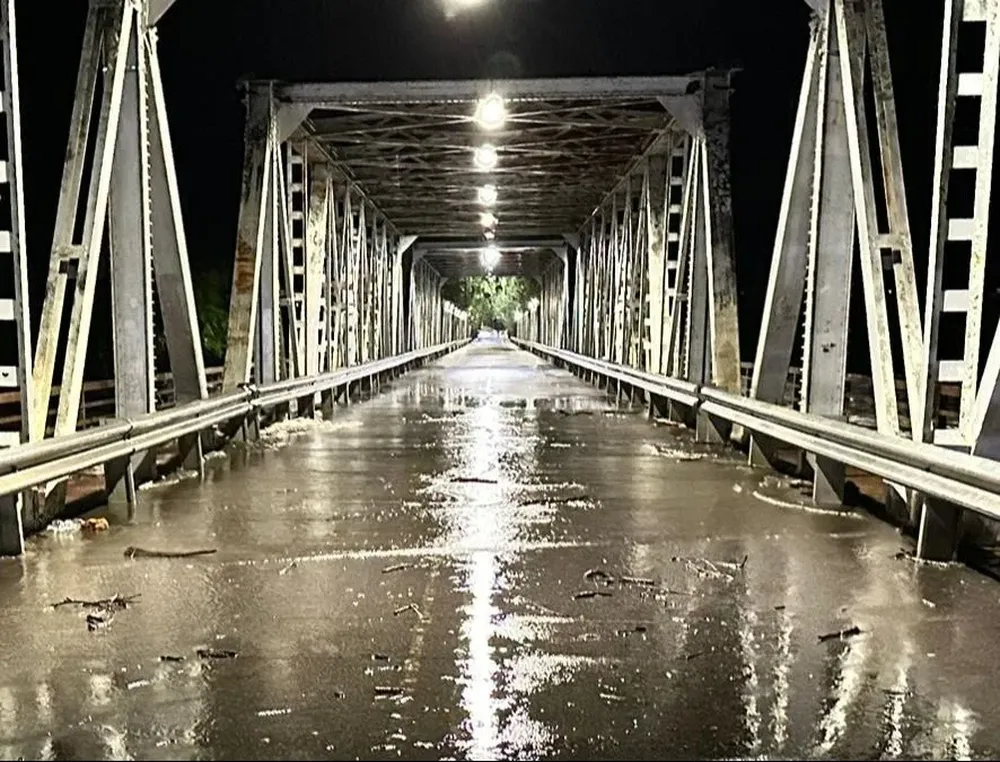 El puente Piedra Alta en Florida a la noche del miércoles