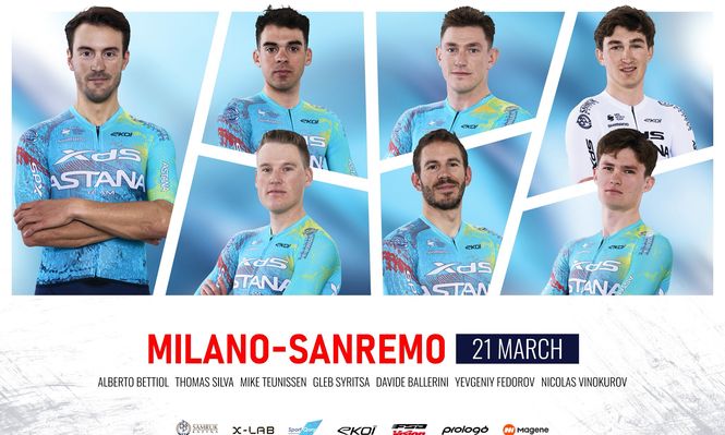 Thomas Silva en el equipo XDS Astana para la Milan San Remo 2026