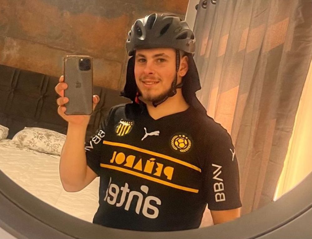 Guido Ceriani, hincha de Peñarol que partió desde Río Branco a Río de Janeiro en bicicleta