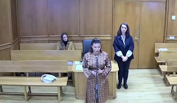 La actriz Elisa Mouliáa durante el interrogatorio del juez Carretero