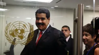 Nicolás Maduro se prepara para hablar con la prensa tras una reunión con el jefe de la ONU.